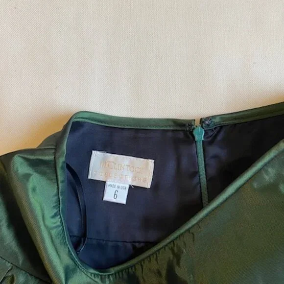 Green Taffeta Skirt - Picture 3 of 3